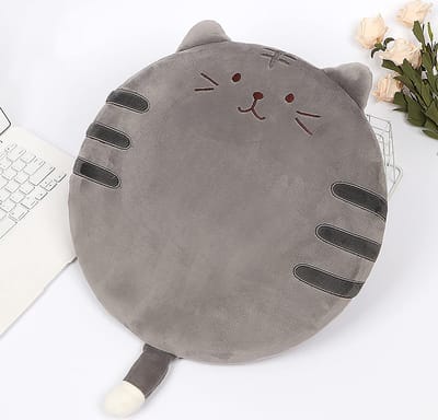 La'Moussawi ® Comfortabel en Schattig Rond Zitkussen met Kattenontwerp voor Huis en Kantoor