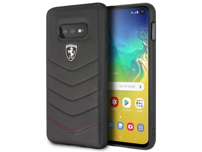 Samsung Galaxy S10e hoesje - Ferrari - Zwart - Leer