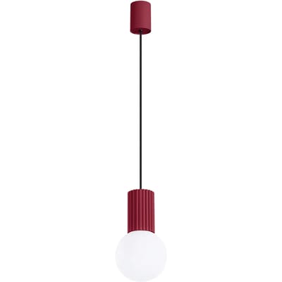 Sollux Lighting Wandlamp Halo - G9 - Bourgondië - aluminium/glas - 12x12x120cm