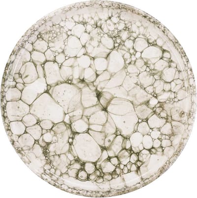 Bowls and Dishes Espuma Aardewerk Bord | Eetbord | Lunchbord | Tapasbord | Servies 23 cm Groen
