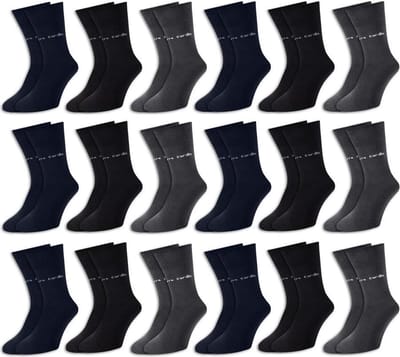 Pierre Cardin® - Herensokken - 18 Paar - antraciet blauw zwart - 43/46