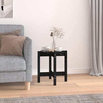 Massief Houten Salontafel - Rustieke Tafel - Woonkamer Decoratie - Rechte Nerf - Ø 425 x 45 cm - Zwart