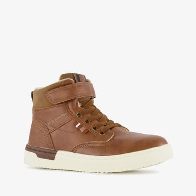 Blue Box gevoerde jongens veterboots cognac - Maat 29