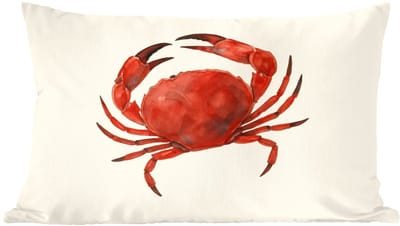 Sierkussens - Kussentjes Woonkamer - 60x40 cm - Krab - Felrood - Poten