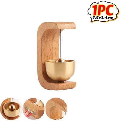 Magnetische Messing Deurbel Draadloze Deurbellen Massief Houten Windgong Entree Deurbellen Hangende Hangers Huisdecoratie Cadeaus