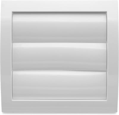 Ventilatierooster 125 mm met insectenbescherming en beweegbare lamellen voor huizen en kantoren