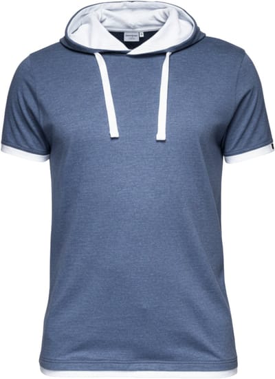 OMBRE T-shirt - Regular Fit - Katoen - Korte Mouw Donkerblauw Gemêleerd S