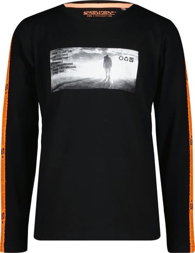 4PRESIDENT T-shirt jongens - Black - Maat 128