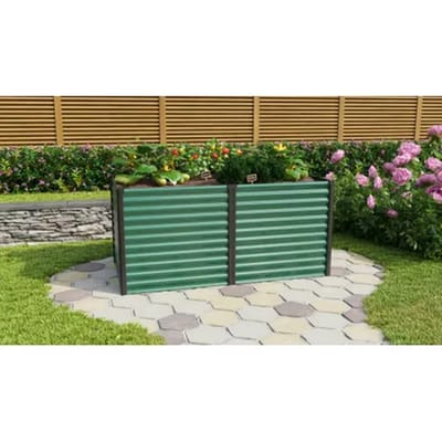 Vitavia Tuinkas Linus 858 - Staal - Zeewier/zwart - 96x188x86cm