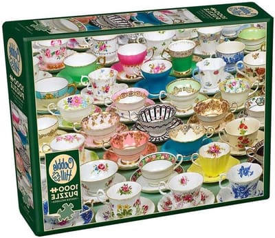 Theekoppen Puzzel - Legpuzzel 1000 - Ontspannen Tijdverdrijf - Divers Kleurenpalet - 1000 Stukjes - Multicolor