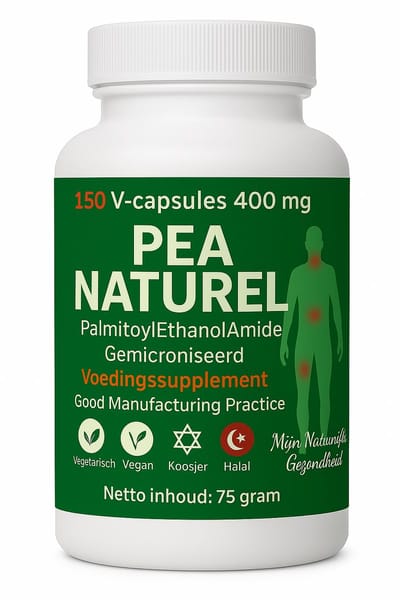 PEA Naturel 150 Capsules – 400 mg Palmitoylethanolamide per Capsule – Gemicroniseerd – Vegan – Voedingssupplement