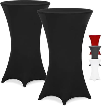 Stretch Tafelhoes voor Statafel Ø70-75cm – Wasbaar en Kreukvrij in Diverse Kleuren