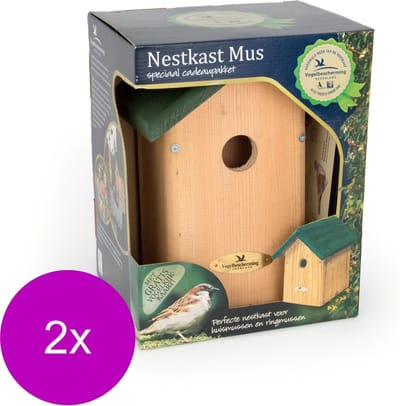 Wildbird Nestkast Oklahoma Kadobox - Broeden - 2 x 38x20x18 cm