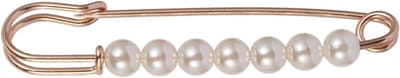 Fako Bijoux® - Sierspeld - Sjaalspeld - Vestsluiting - Vestspeld - Parels - 70mm - Goudkleurig