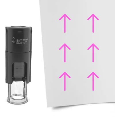 CombiCraft Stempel pijl 10mm rond roze inkt - per 1 stuk