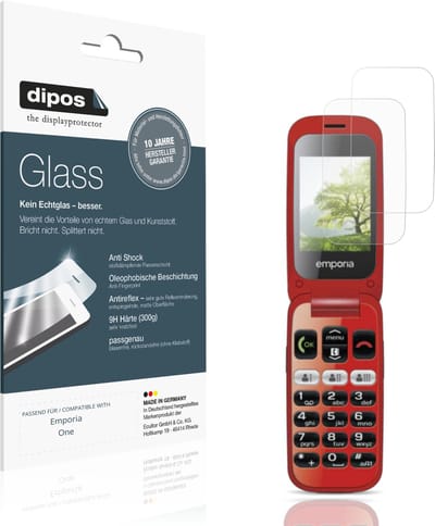 dipos – 2x Matte Pantserfolie geschikt voor Emporia One | 9H Screenprotector