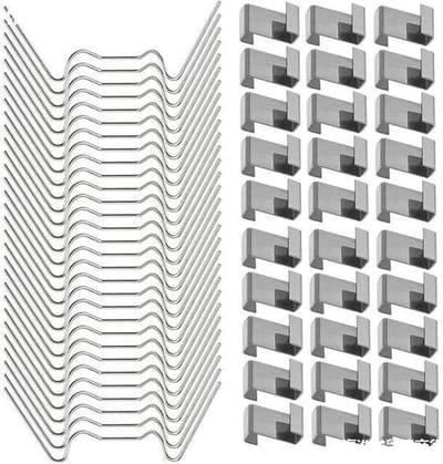 50 pack W clips en 50 pack Z-clips - Kasklemmen - Broeikas Glasklemmen - voor broeikasaccessoires - broeikasbevestiging - Glas-klem-bescherming - Bevestigingsclip -RVS - Zilver - voor glas van tuinkas broeikas en serre