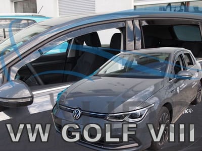 Zijwindschermen donker tbv VW Golf 8 - 5 deurs Hatchback bouwjaar vanaf 2020- set a 4 stuks raamspoilers V + A Ramen