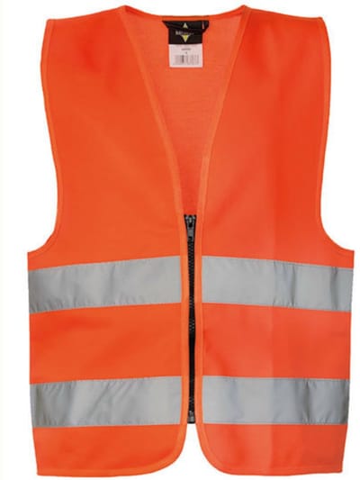 Korntex Kids´ Hi-Vis Safety Vest With Front Zipper Aalborg KX201 - Yellow - XXS (3/4 years)