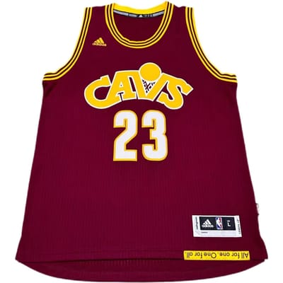 Adidas NBA Cavaliers James Comfortabel Zacht Huidvriendelijk Veelzijdig Ronde Hals Basketbalshirt Unisex shirt 7470A-3CJ-K92581 L yellow