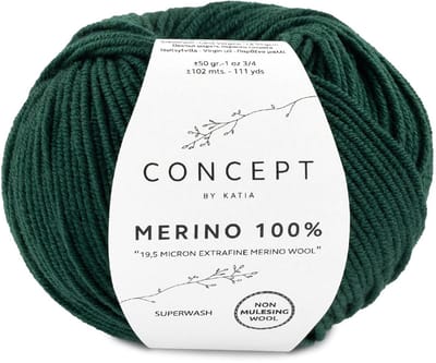 Katia Concept Merino 100% - 48 donkergroen - Wol Garen