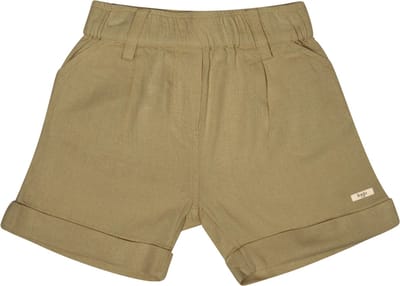 Baje Mills jongens short linnen taupe 134
