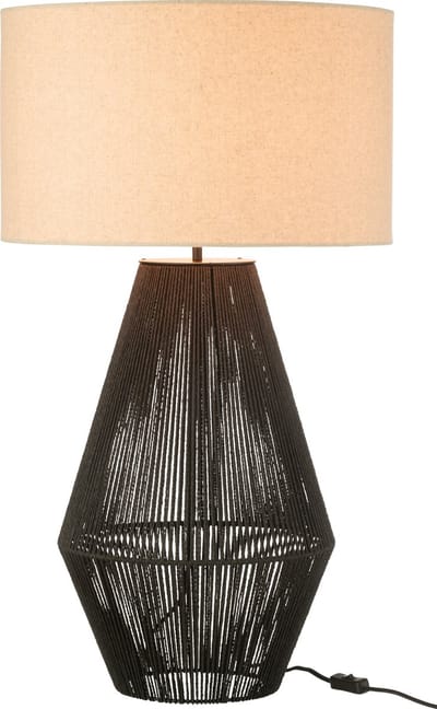 J-Line lamp Striing - metaal/papier - zwart