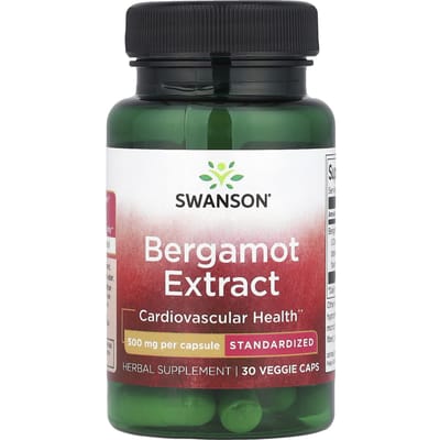 Bergamot Extract, 500mg, 30 Vegetarische Capsules