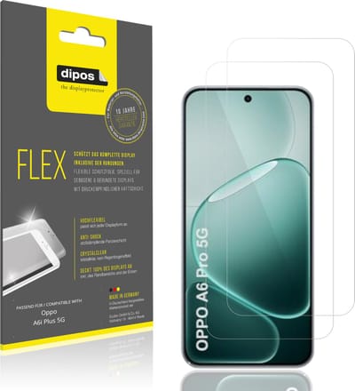 dipos – 2x Beschermfolie geschikt voor Oppo A6i Plus 5G | 3D Full Cover Screenprotector | 100% Passend