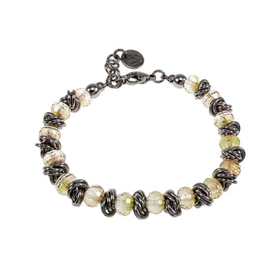 Armband met Gele Oostenrijkse Kristallen, RVS, Verstelbaar 16 tot 19cm, Dames - Exclusief Ontwerp van esde2
