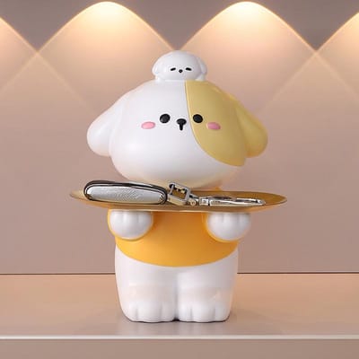 Creative Cartoon Cute Puppy Living Room Ornament Desktop Home Entrance Key Storage High-end Decoration Gifts white