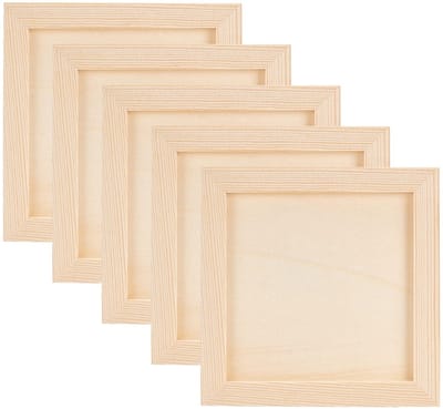 Allecto - Houten fotolijst - DIY knutsellijstenset - Natuurlijk hout - 14,7 x 14,7 cm - Creatief knutselen - Geschikt voor tafelbladweergave - Mode...