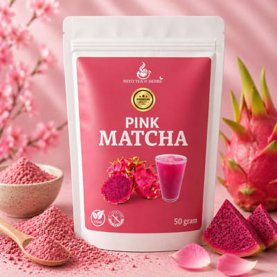 Premium Pink pitaya poeder - 50 Gram - Cafeïne Vrij - Pink Matcha - Rijk aan Vezels - Pink summer Latte - Roze Iced latte