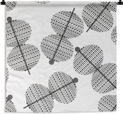 Wandkleed - Wanddoek - Lampion - Patronen - Lampen - 90x90 cm - Wandtapijt