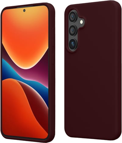 kwmobile telefoonhoesje geschikt voor Samsung Galaxy S24 - Hoesje met siliconen coating - Smartphone case in bordeaux-violet