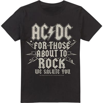 AC/DC Heren Salute T-Shirt (Zwart)