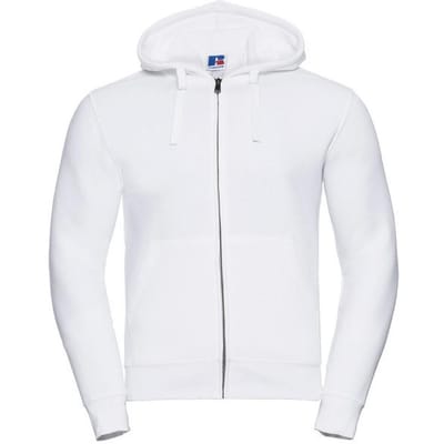 Russell Heren Authentieke Sweatshirt met volledige ritssluiting / Hoodie (Wit)