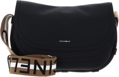 COCCINELLE Leren Schoudertas Raquel Crossbody Bag Noir / Cuir Zwart