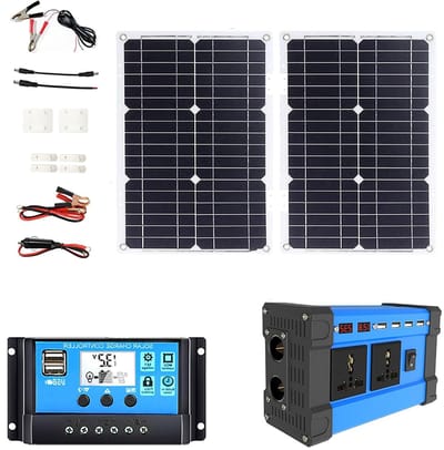 Zonne-energie set - Off-grid omvormer - Energie opwekken - Zuivere sinus - 4000W 36W - Zwart