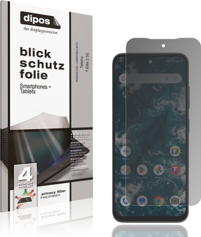 dipos – Matte Privacy Screenprotector geschikt voor Telstra T-Elite 2 5G | Anti-Spy Beschermfolie