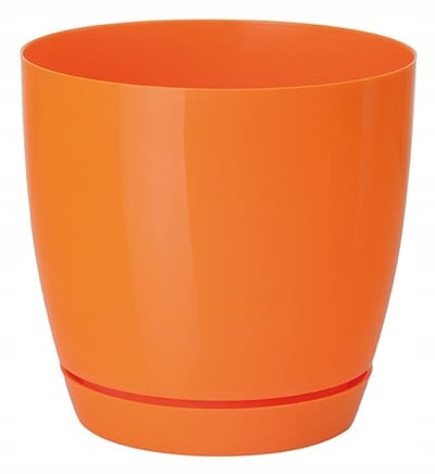 Form-Plastic Toscana Pot - Wit, Ø11cm, Hoge Glans, Inclusief Schotel