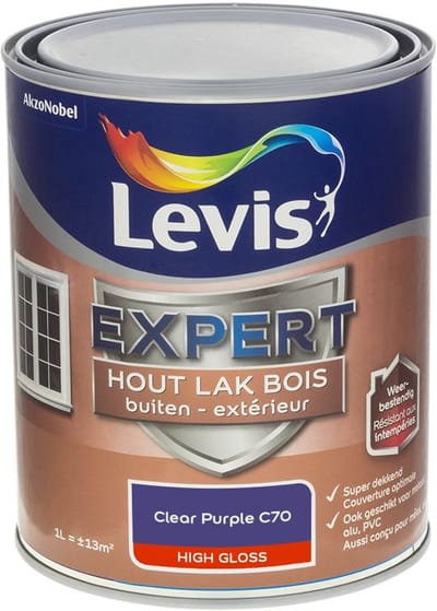 Levis - Expert Hout Lak Buiten High Gloss Mix - Clear Purple C70 - Mengverf - 1 L