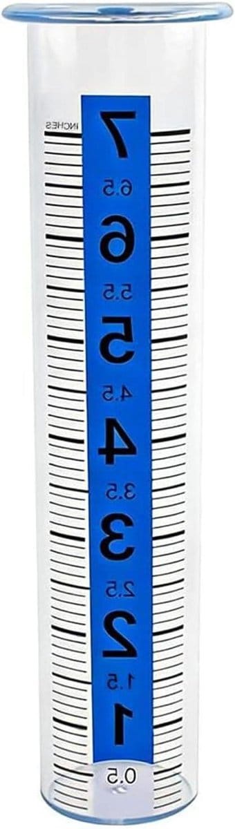 Regenmeter Buiten - Neerslagmeter Tuin - Tuinonderhoud Meten - Nachtverlichting Functie - 20 cm Hoog - Transparant