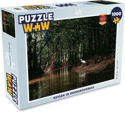 Puzzel Reiger - Bos - Meer - Legpuzzel - Puzzel 1000 stukjes volwassenen
