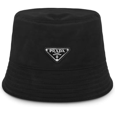 Prada Nylon Driehoek Logo Bucket Hat 2hc137 2dmi F0002 2HC137 2DMI F0002 (S) black