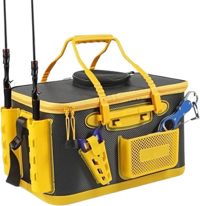 Levende aas emmer - Vis transport emmer - Vissen en outdoor - Versterkt EVA onderstel - 40x25x25cm - Enkel kenmerk