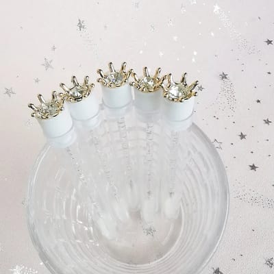 2 in 1 Wimper- Mascara borstel met diamant - 3 Stuks - 2 in 1 Wimper-mascara borstel in herbruikbare transparante buis