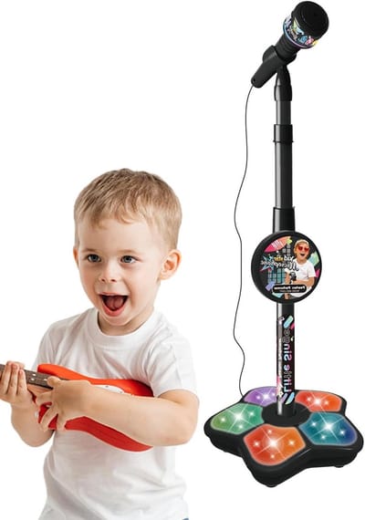 Kinder Microfoon - Zang Speelgoed - Muziek Plezier - Verstelbare Standaard - 22 x 8.1 x 22 cm - Willekeurig