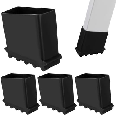 Dailygoods- Antislip Poten - 4 Stuks - Slijtvaste Beschermkappen - Rubber Voetjes - Ladderaccessoires - Eenvoudig te Installeren - Laddervoeten