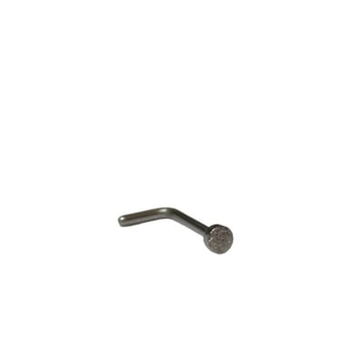 Aramat Jewels | Neuspiercing | Moderne Stalen Neuspiercing met Sandblasted Rondje | | | |2mm | Staal | Volwassenen | Verkleurd niet